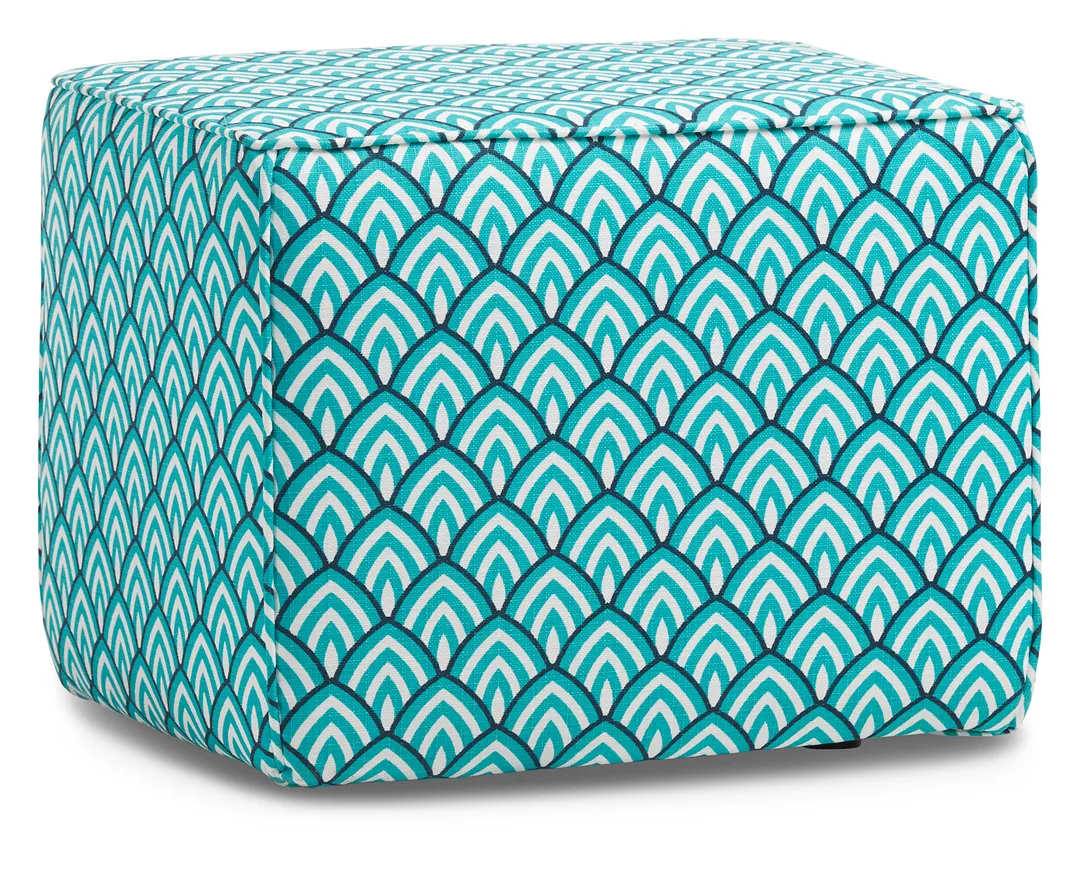 Lalo Aqua Geometric Indoor/outdoor Accent Ottoman