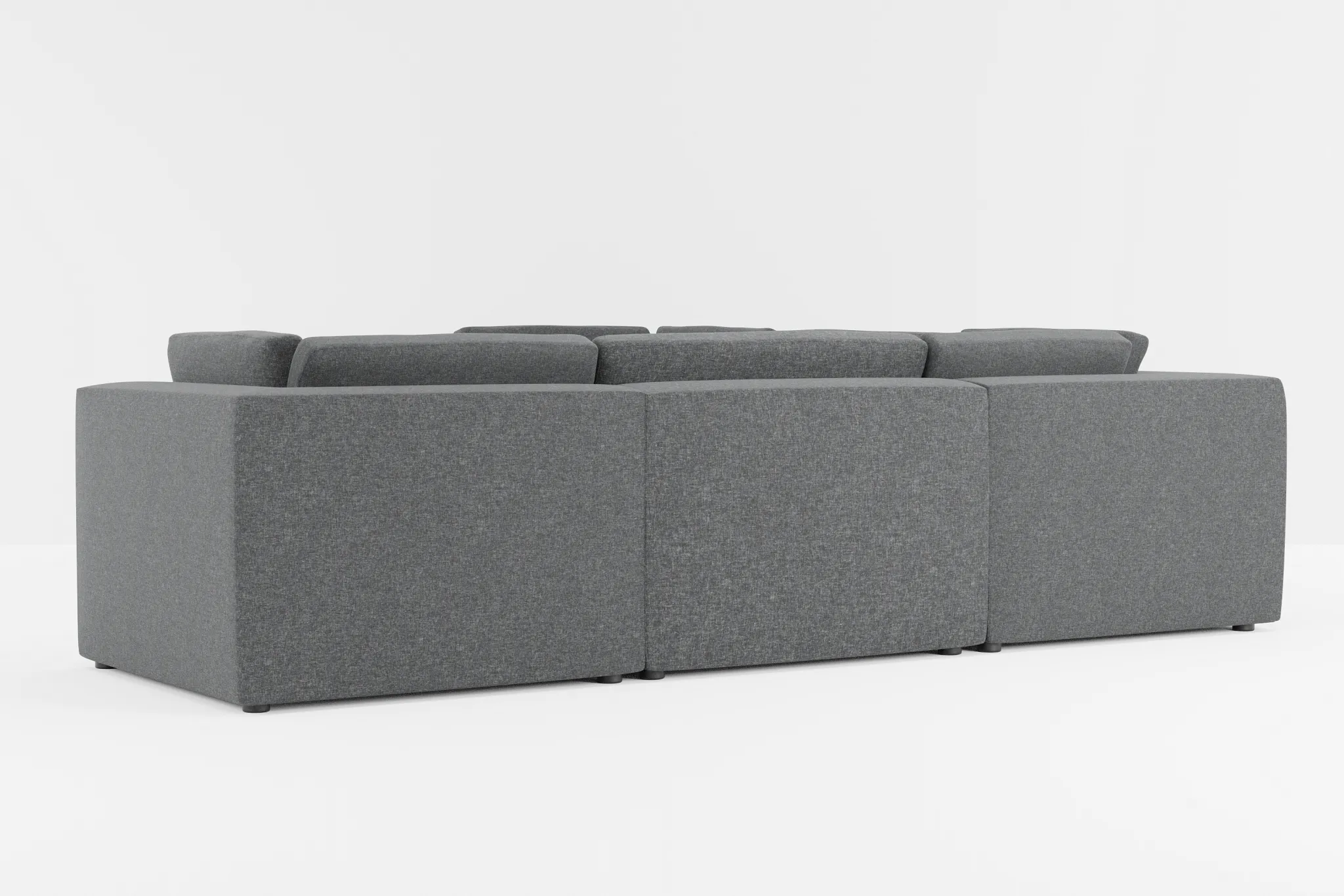 Destin Delray Dark Gray Fabric 5-piece Modular Sectional