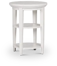Heron Cove White Round End Table