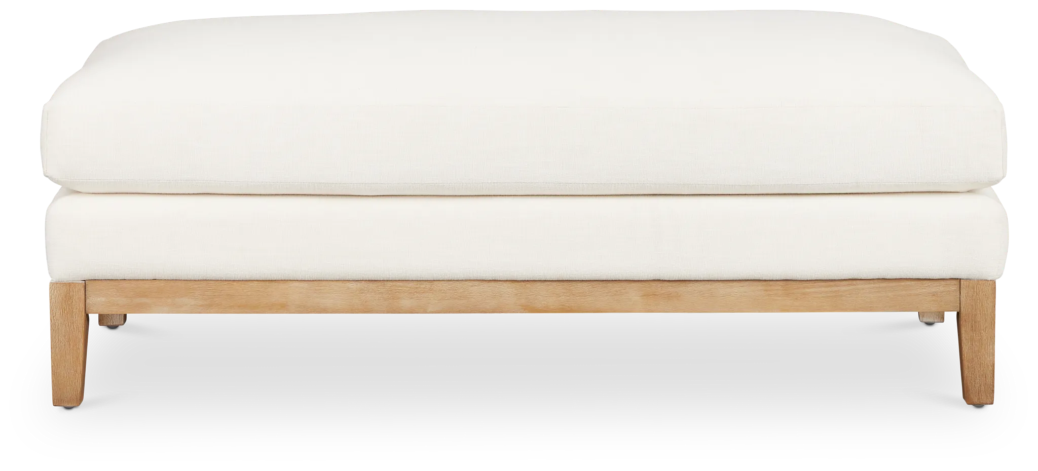 Emma White Fabric Cocktail Ottoman