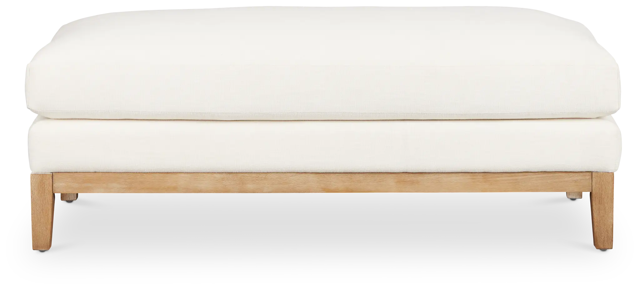 Emma White Fabric Cocktail Ottoman Emma White Fabric Cocktail Ottoman