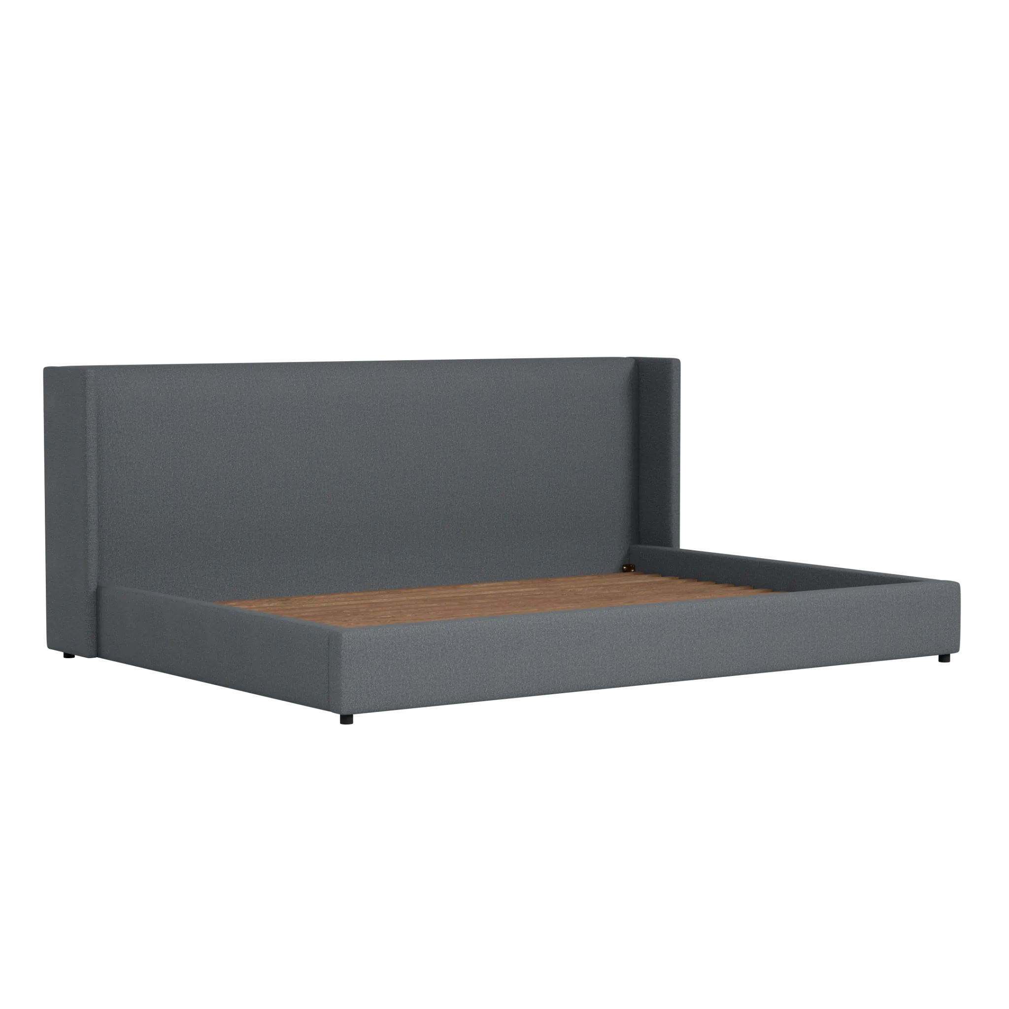 Captiva Delray Dark Gray 48" Upholstered Shelter Bed