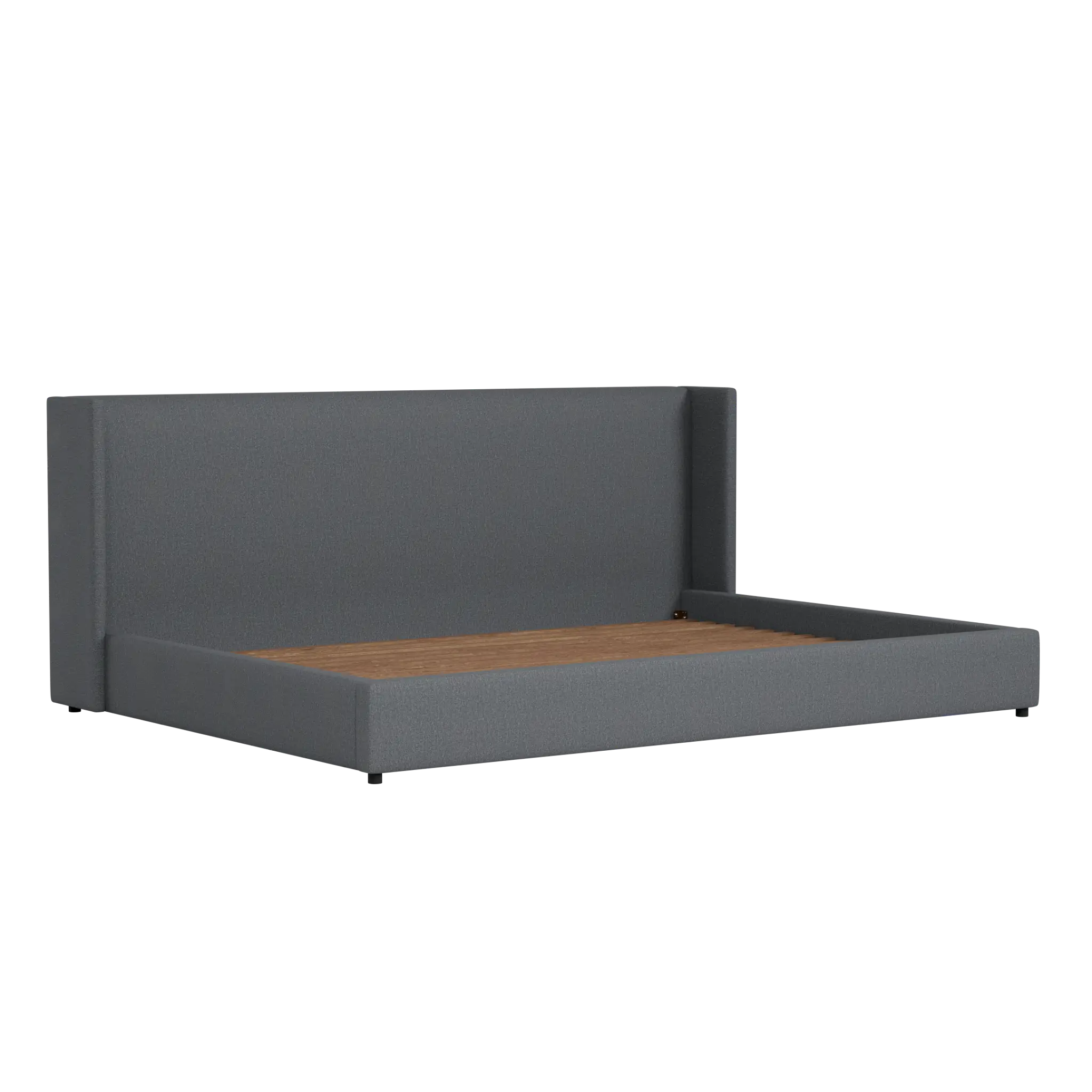 Captiva Delray Dark Gray 48" Upholstered Shelter Bed Captiva Delray Dark Gray 48" Upholstered Shelter Bed