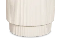 Cypress White Round End Table