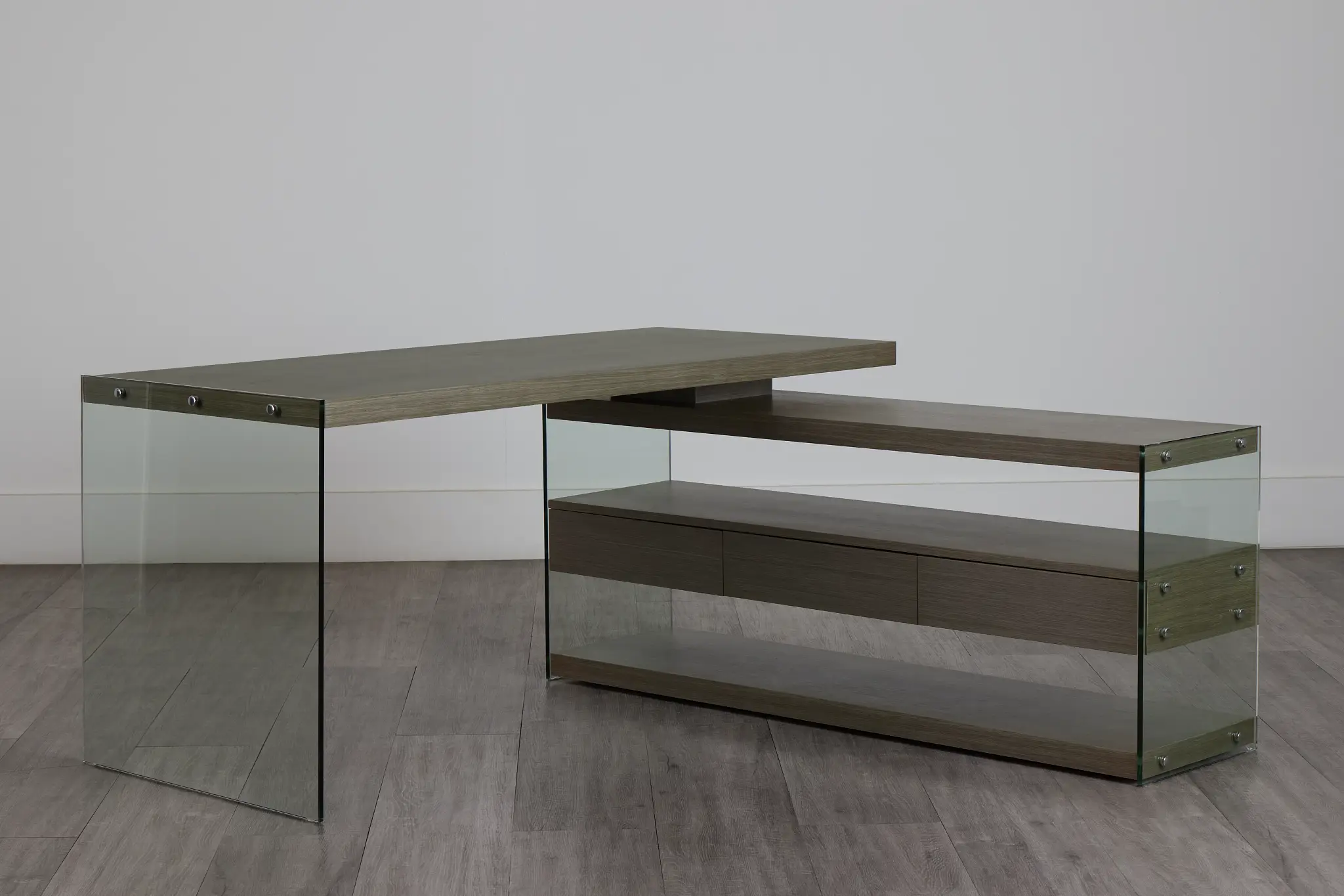 Olympia Gray Large L Desk Olympia Gray Large L Desk