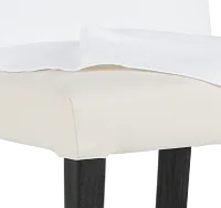 Harbor White Short Slipcover Chair With Dark-tone Leg