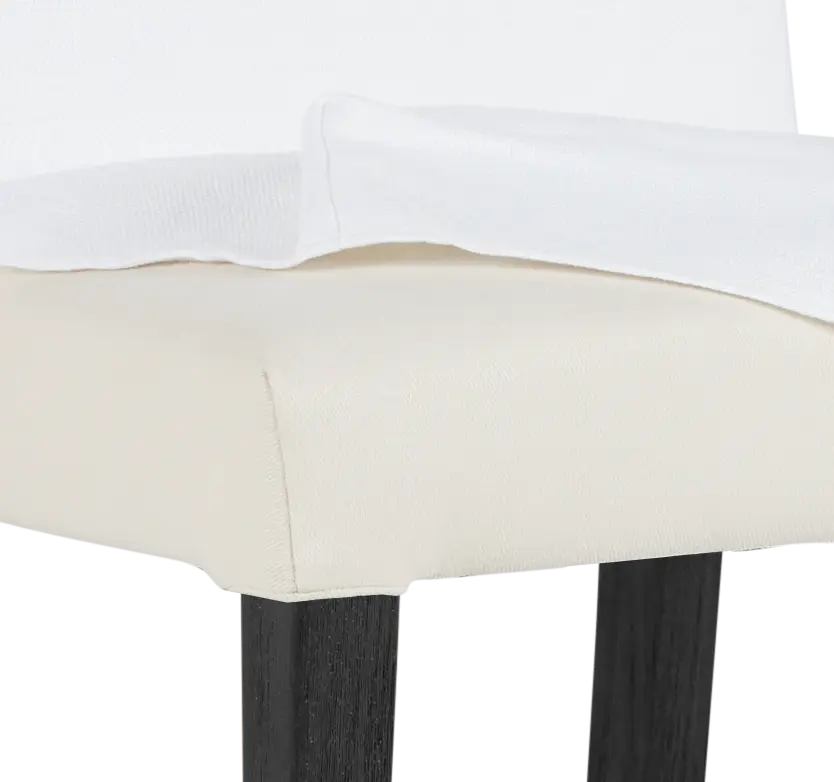 Harbor White Short Slipcover Chair With Dark-tone Leg Harbor White Short Slipcover Chair With Dark-tone Leg