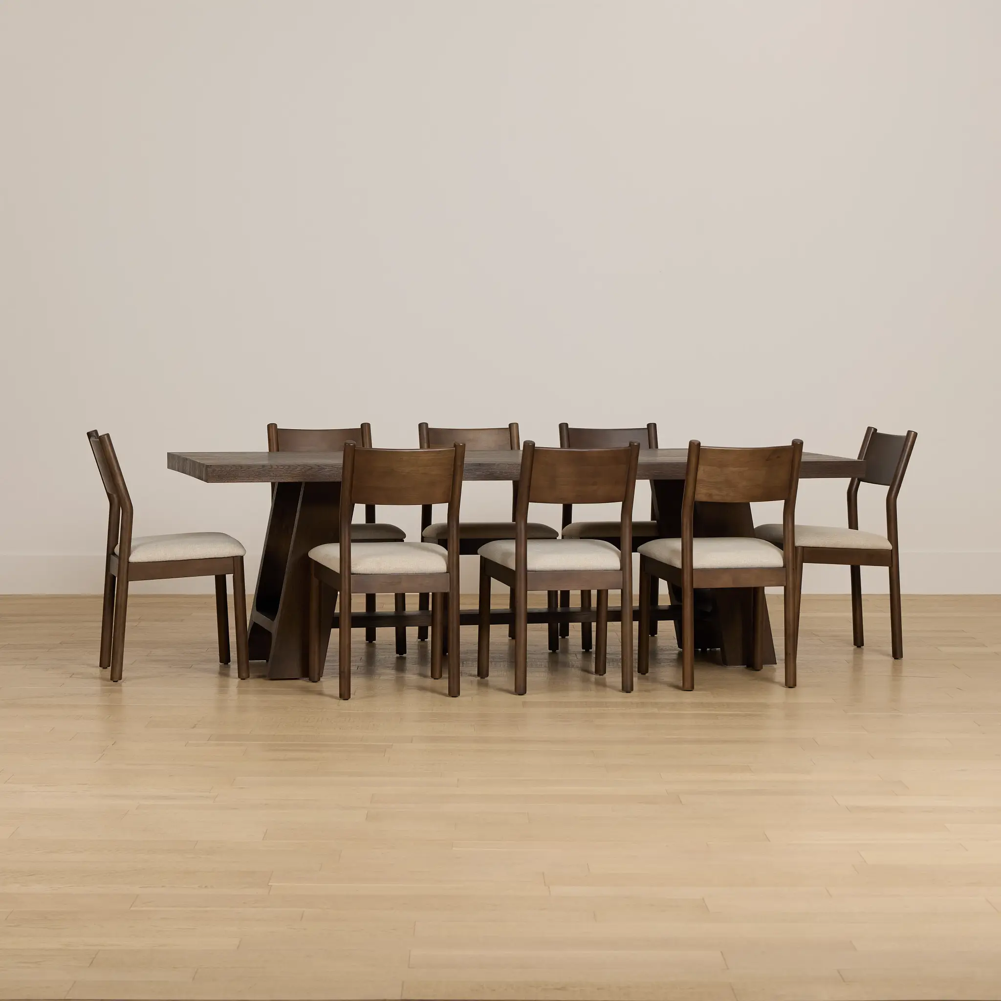 Rochester Dark Tone Rect Table & 8 Uph Chairs Rochester Dark Tone Rect Table & 8 Uph Chairs