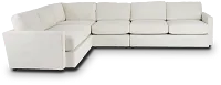 Noah Ivory Fabric Medium Two-arm Sectional