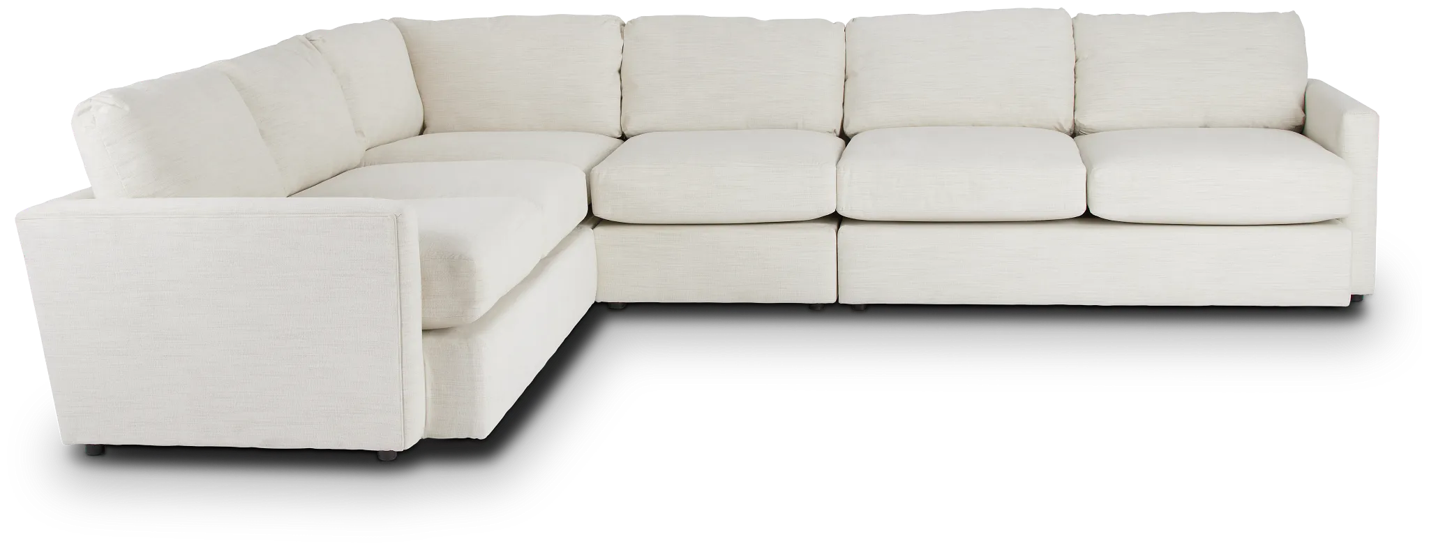 Noah Ivory Fabric Medium Two-arm Sectional