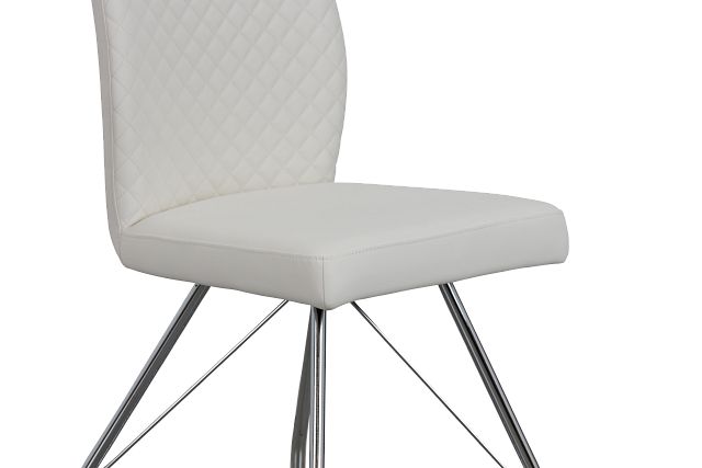 Lima White Upholstered Side Chair