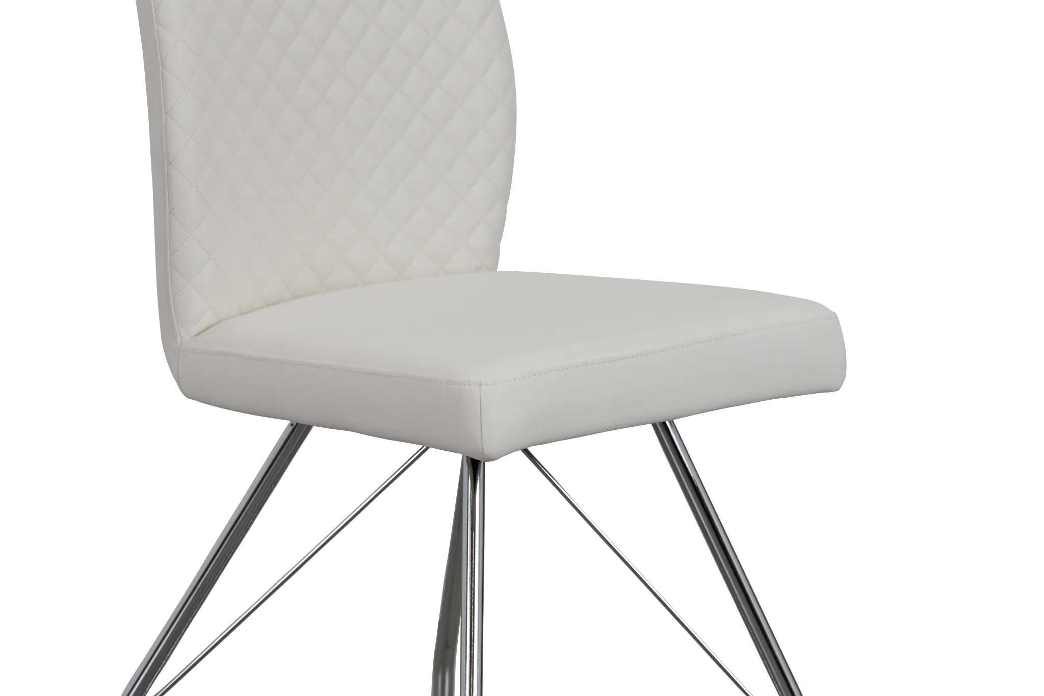 Lima White Upholstered Side Chair