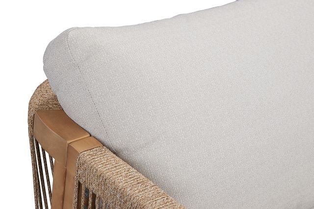 Laguna Light Tone Sofa With Gray Cushions