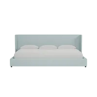 Captiva Elite Light Blue 48" Upholstered Shelter Bed
