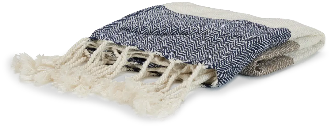 Ciel Bluestripe 60" X 90" Throw Ciel Bluestripe 60" X 90" Throw