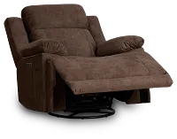 Benson Brown Micro Power Swivel Glider Recliner
