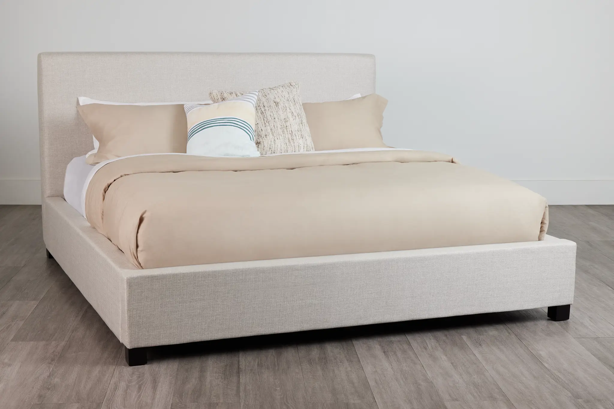 Monica Beige Uph Platform Bed Monica Beige Uph Platform Bed