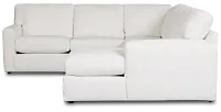 Rhodes White Fabric Medium Right Chaise Sectional