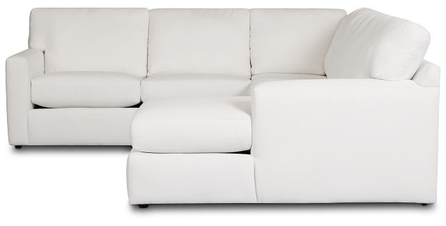 Rhodes White Fabric Medium Right Chaise Sectional