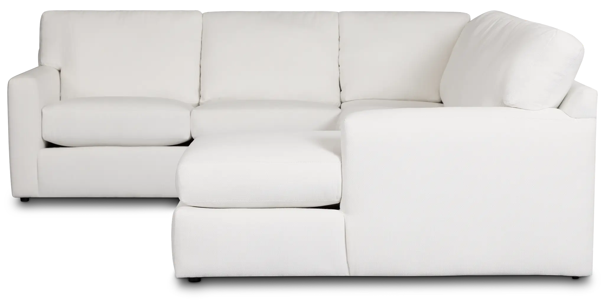 Rhodes White Fabric Medium Right Chaise Sectional Rhodes White Fabric Medium Right Chaise Sectional