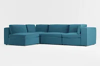 Destin Joya Teal Velvet 4-piece Modular Sectional