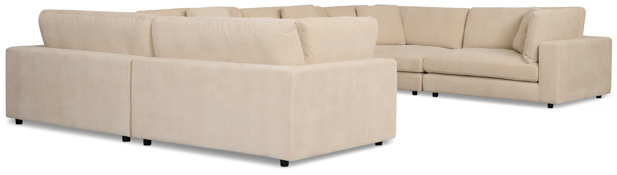 Lounge Light Beige Fabric U-shaped Sectional Lounge Light Beige Fabric U-shaped Sectional