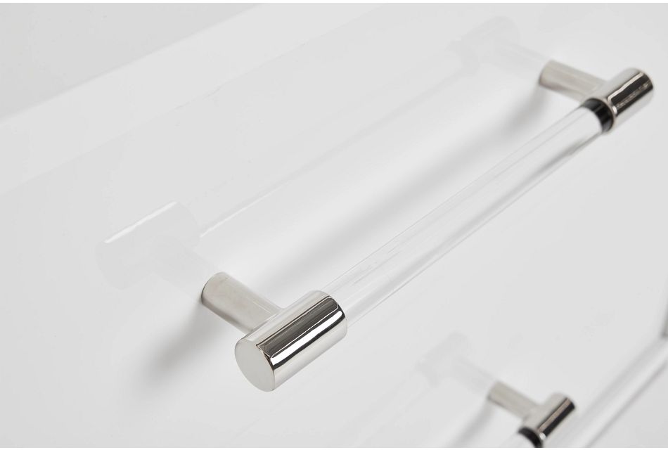 Cortina White Nightstand, (3)