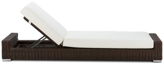 Southport White Woven Cushioned Chaise