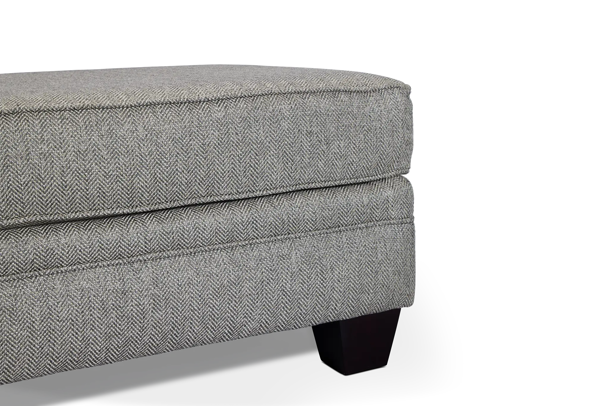 Avery Dark Gray Fabric Ottoman Avery Dark Gray Fabric Ottoman