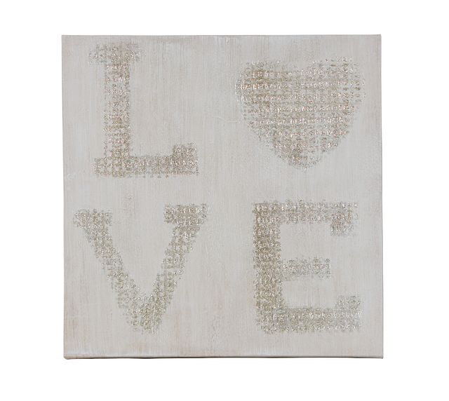 Love Gold Canvas Wall Art