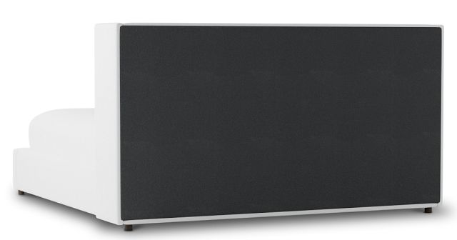 Captiva Suave White 48" Upholstered Shelter Bed