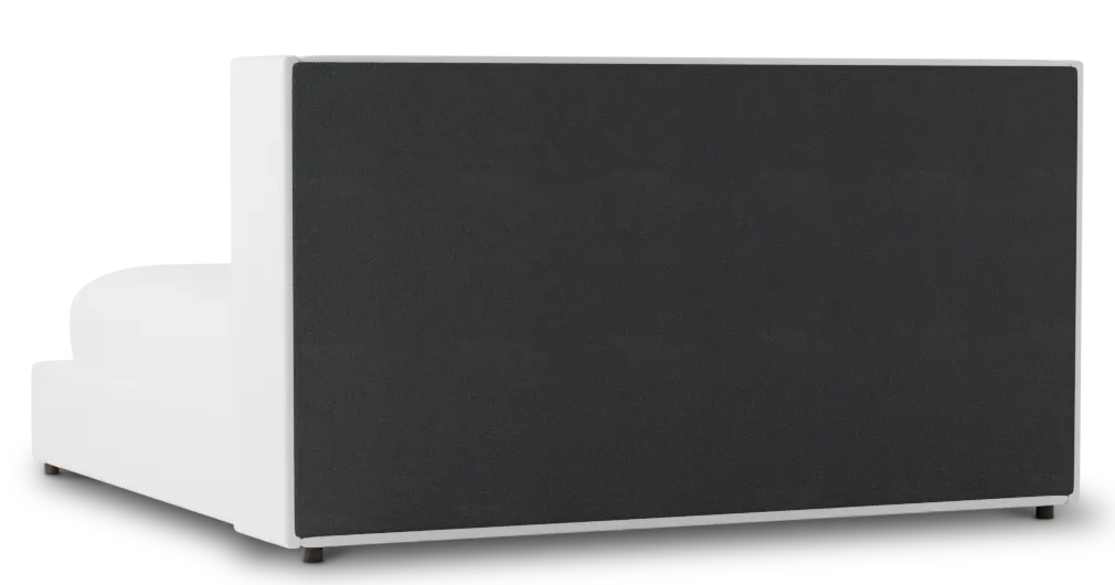 Captiva Suave White 48" Upholstered Shelter Bed