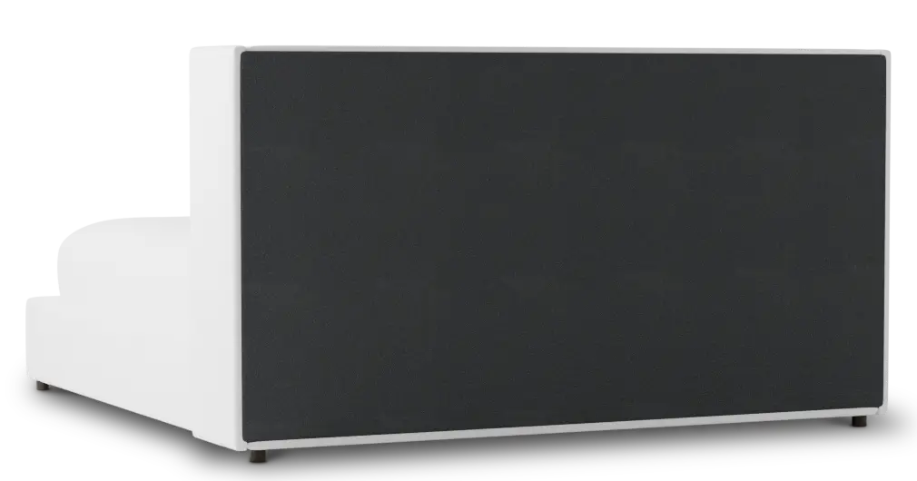 Captiva Suave White 48" Upholstered Shelter Bed Captiva Suave White 48" Upholstered Shelter Bed