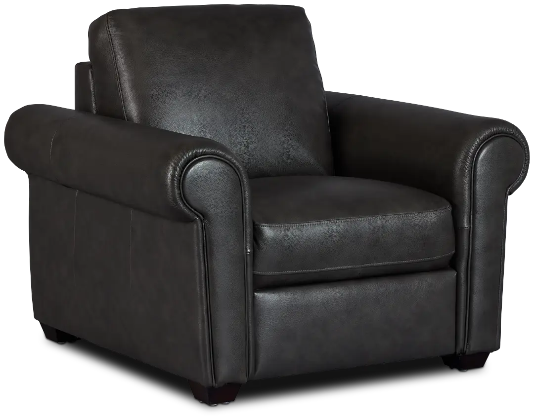 Lincoln Dark Gray Lthr/vinyl Chair Lincoln Dark Gray Lthr/vinyl Chair