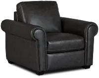 Lincoln Dark Gray Lthr/vinyl Chair