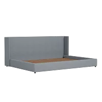 Captiva Elevation Gray 48" Upholstered Shelter Bed