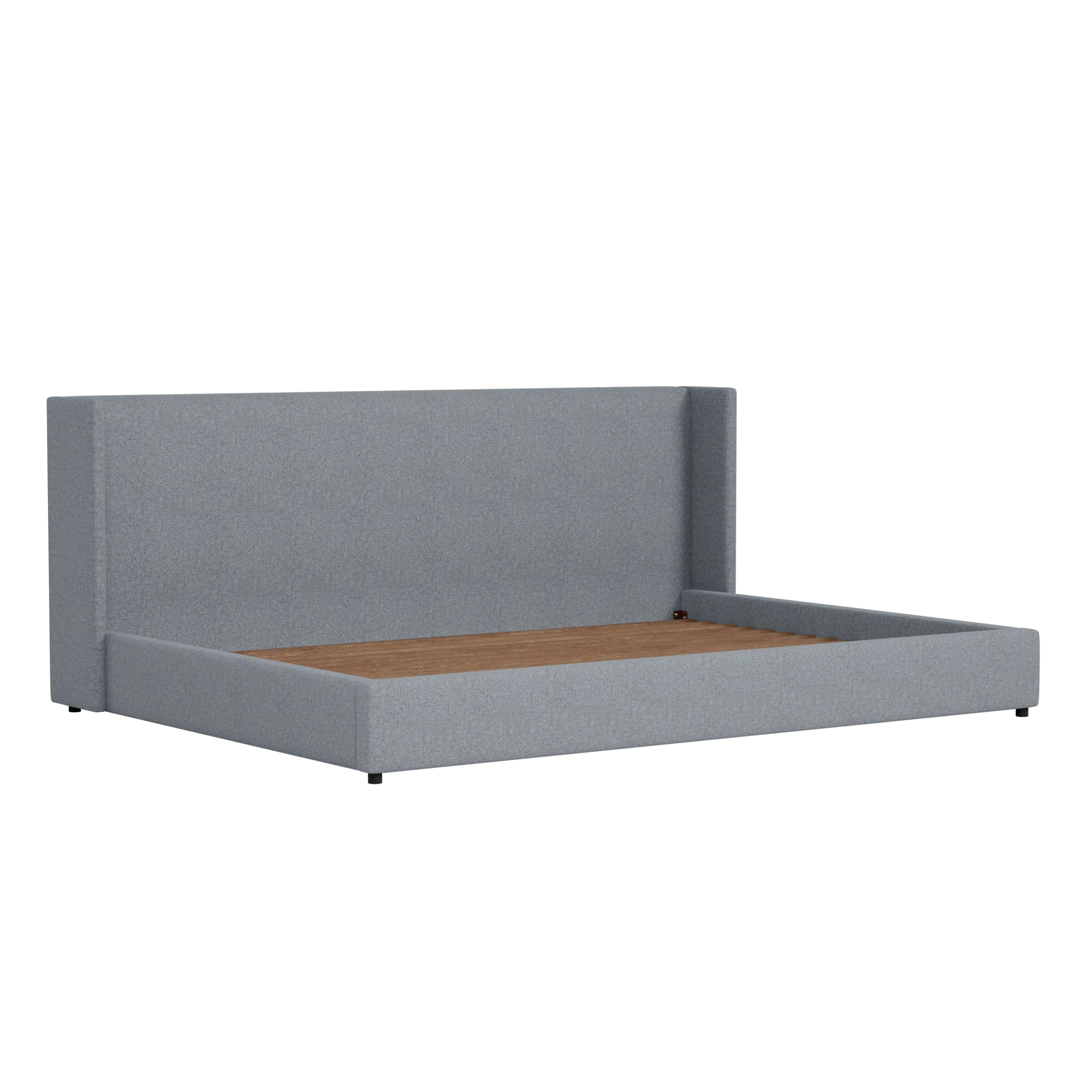 Captiva Elevation Gray 48" Upholstered Shelter Bed