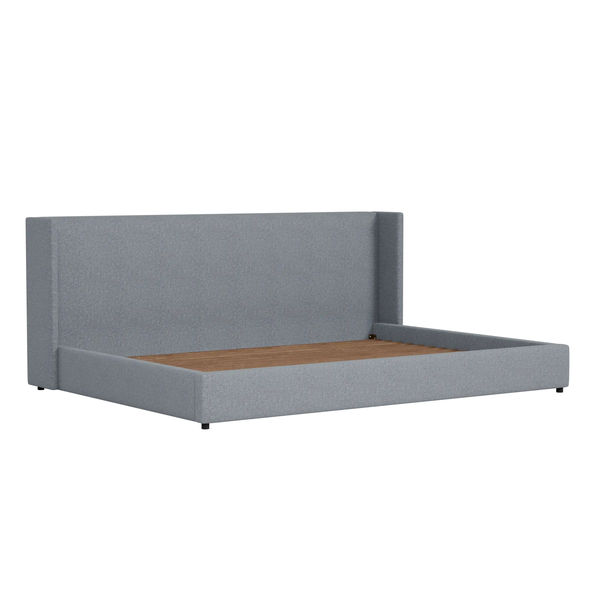 Captiva Elevation Gray 48" Upholstered Shelter Bed Captiva Elevation Gray 48" Upholstered Shelter Bed
