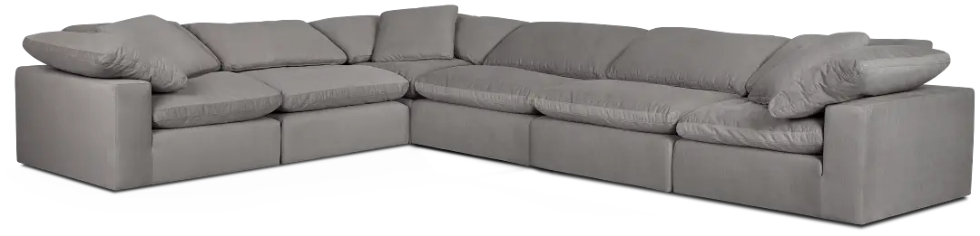 Nixon Light Gray Fabric 6-piece Modular Sectional Nixon Light Gray Fabric 6-piece Modular Sectional