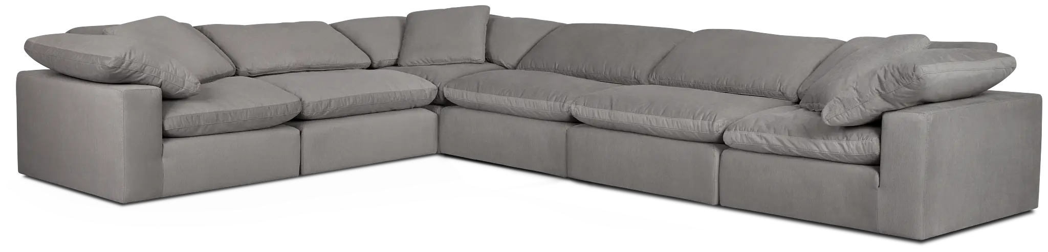 Nixon Light Gray Fabric 6-piece Modular Sectional Nixon Light Gray Fabric 6-piece Modular Sectional