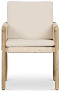 Azure Light Tone Cushioned Arm Chair