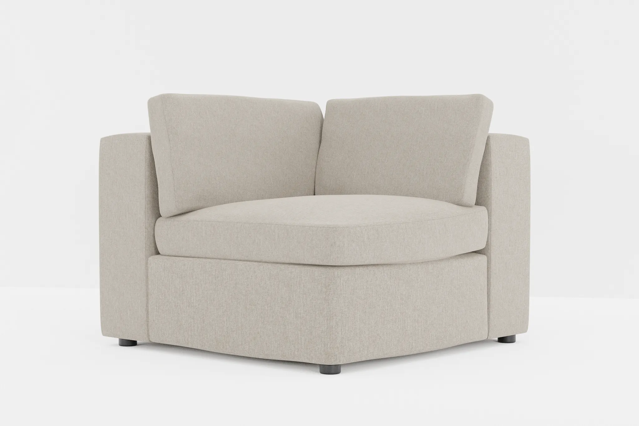 Destin Elevation Khaki Fabric Corner Chair
