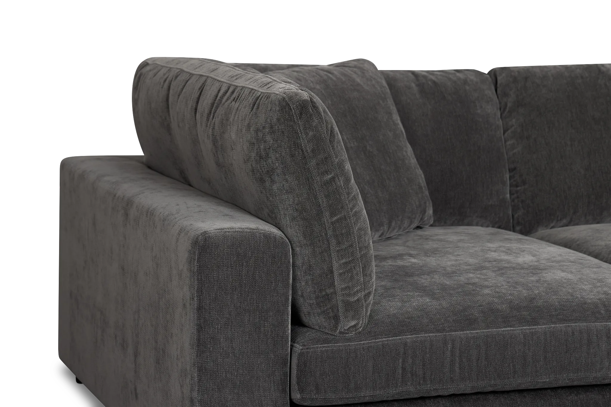 Lounge Dark Gray Fabric Left Chaise Sectional