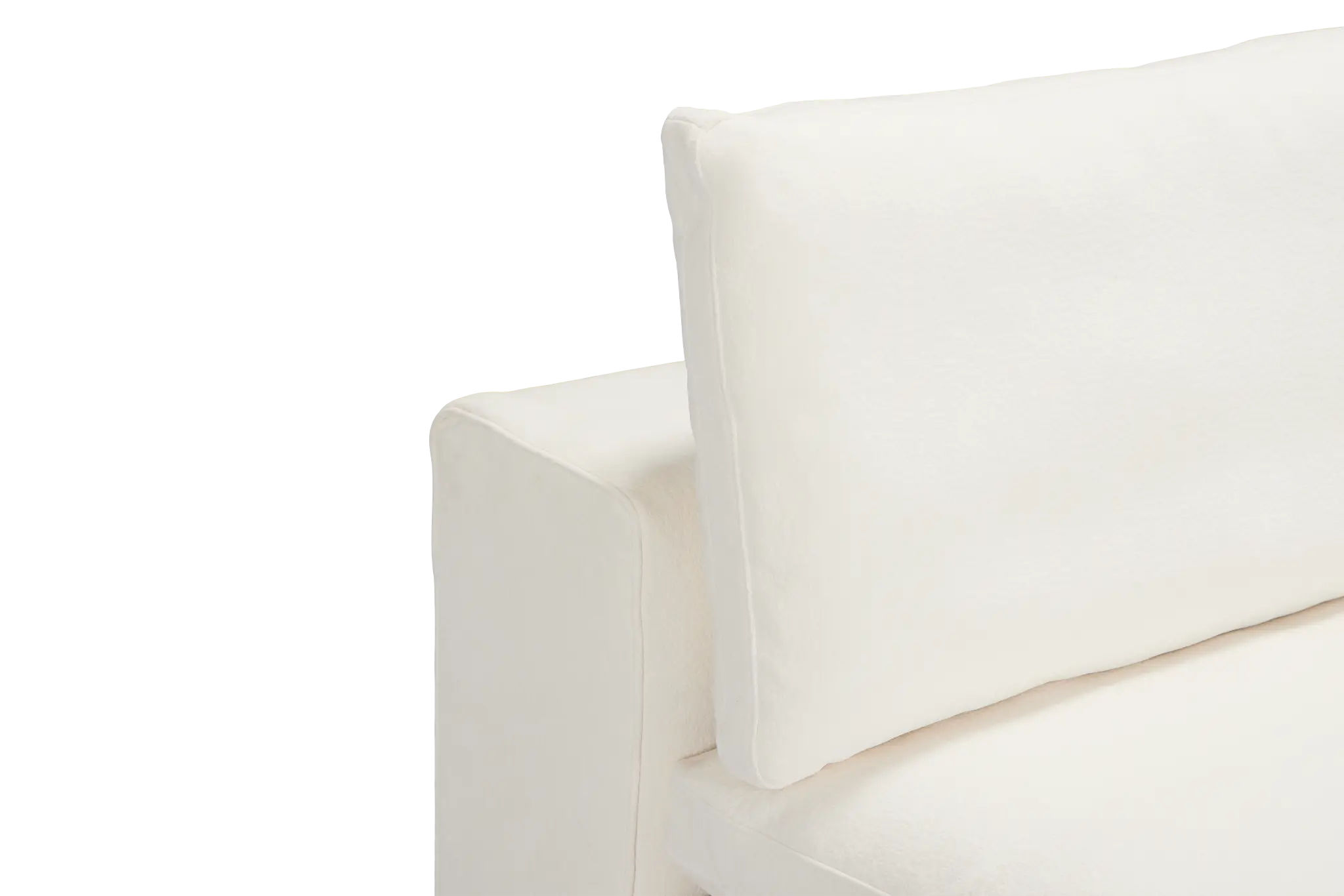 Cruz White Fabric Armless Chair Cruz White Fabric Armless Chair