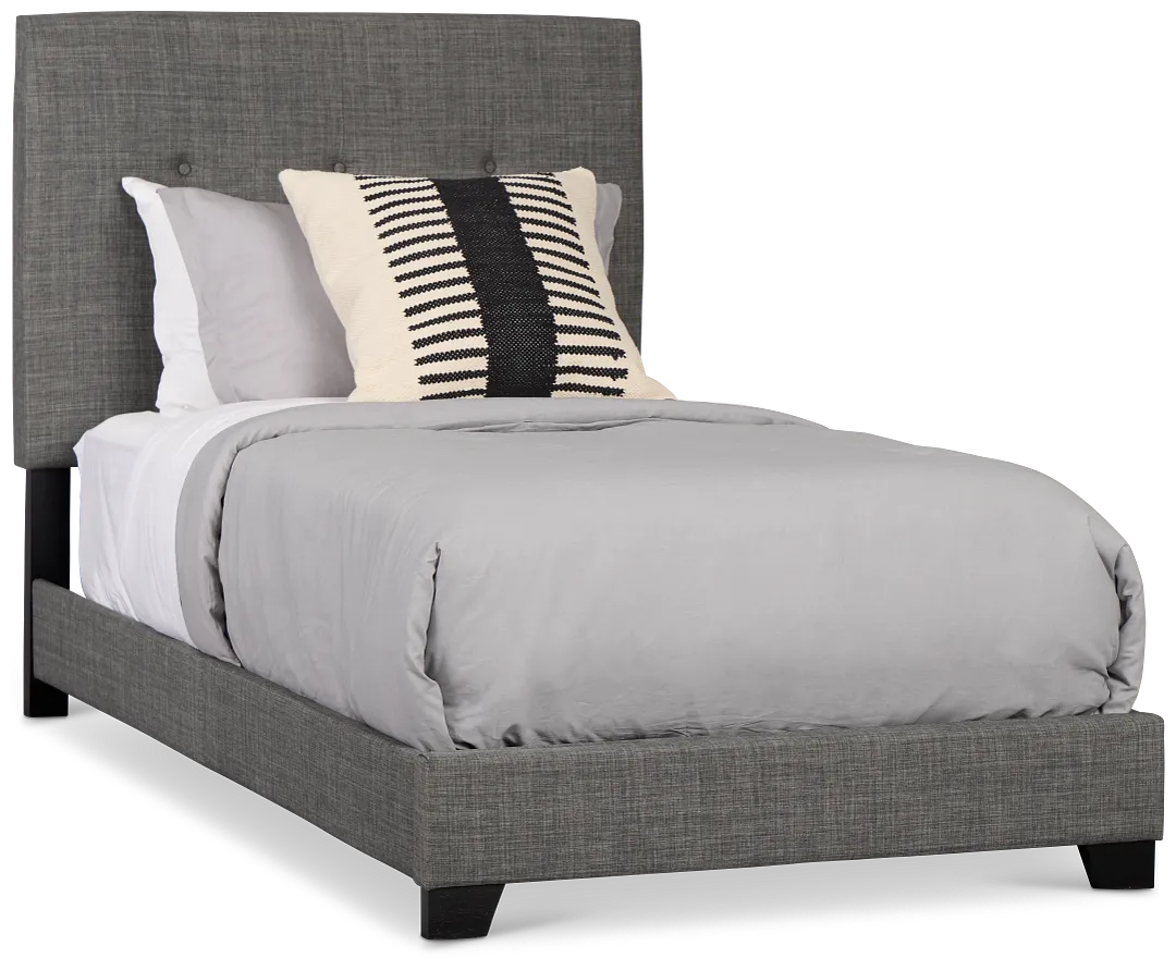 Flagler Gray Uph Panel Bed