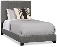 Flagler Gray Uph Panel Bed