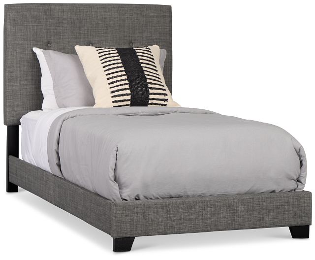 Flagler Gray Uph Panel Bed