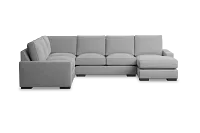 Edgewater Suave Gray Medium Right Chaise Sectional