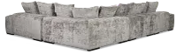 Skylar Gray Fabric Medium Left Chaise Sectional