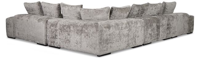 Skylar Gray Fabric Medium Left Chaise Sectional